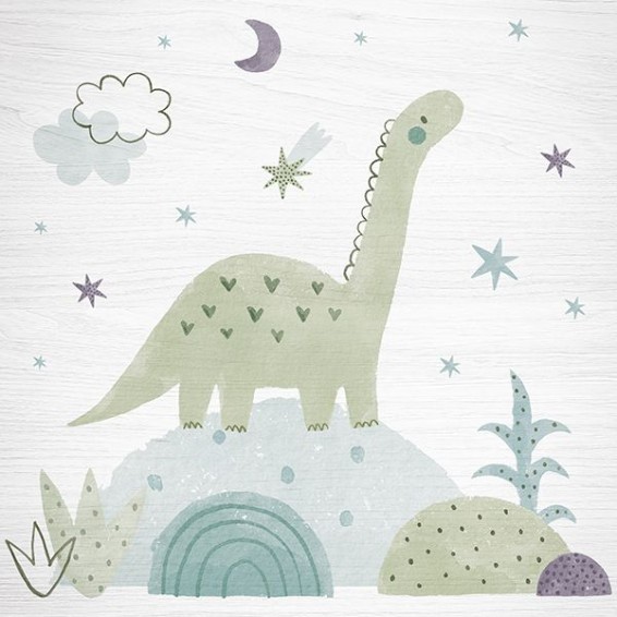  Stampa su Legno - Wood Art - Green Apatosaurus