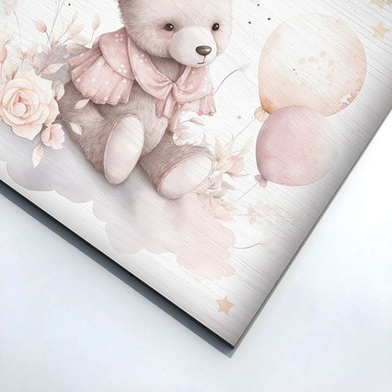 Wood Art - Bear on Clouds