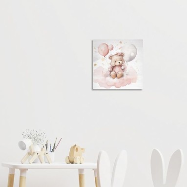 Quadri in Legno - Wood Art - Bear with Baloons