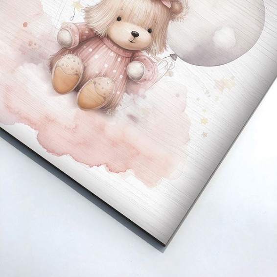 Wood Art - Bear with Baloons