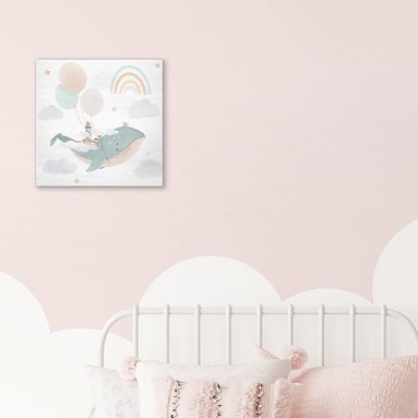 Quadri in Legno - Wood Art - Flying Whale