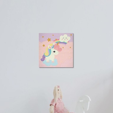 Quadri in Legno - Wood Art - Cloud Unicorn