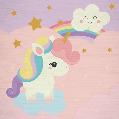  Stampa su Legno - Wood Art - Cloud Unicorn