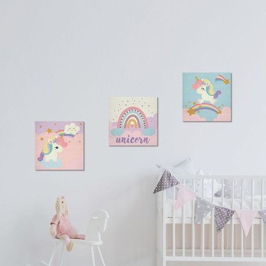 Wood Art - Pink Rainbow