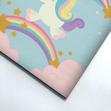 Wood Art - Rainbow Unicorn