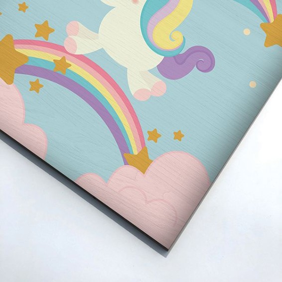 Wood Art - Rainbow Unicorn
