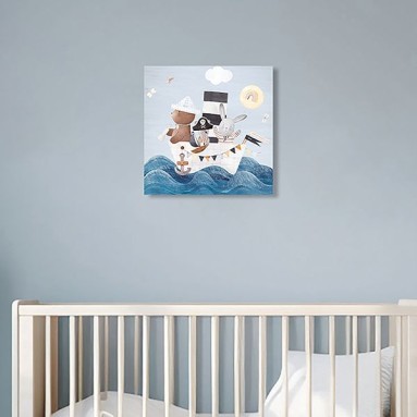 Wood Art - Smiling Friends Sailing