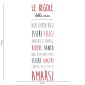 Decorazione adesiva per muri Frase Adesiva - Regole