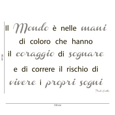 Decorazione adesiva per muri Frase Adesiva - Paulo Coelho