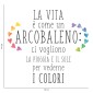Decorazione adesiva per muri Frase Adesiva - L'Arcobaleno