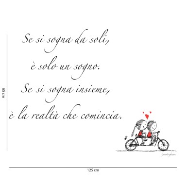 Decorazione adesiva per muri Frase Adesiva - Tandem