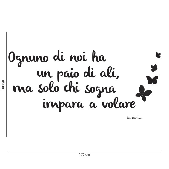 Decorazione adesiva per muri Frase Adesiva - Jim Morrison
