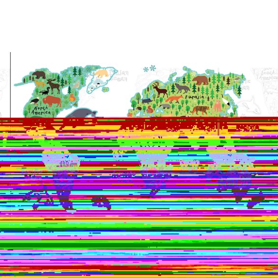 Adesivi Murali Camerette World Map Bubble Free