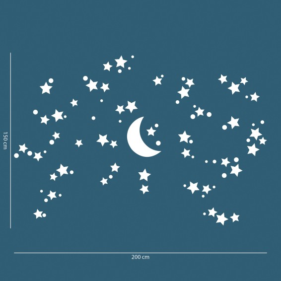 Adesivi Fosforescenti per Camerette bambini Starry Night