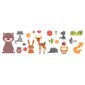 grafica prodotto adesivi murali per camerette forest animals