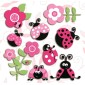 grafica prodotto per camerette 3 leavels pink landybugs