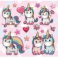 grafica prodotto per camerette 3 leavels lovely unicorns