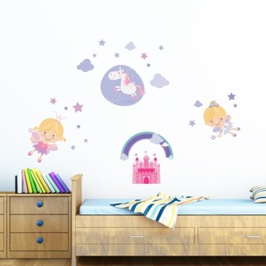 ambientazione prodotto per camerette adesivi murali happy fairies