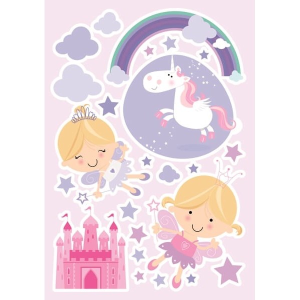 grafica prodotto per camerette adesivi murali happy fairies