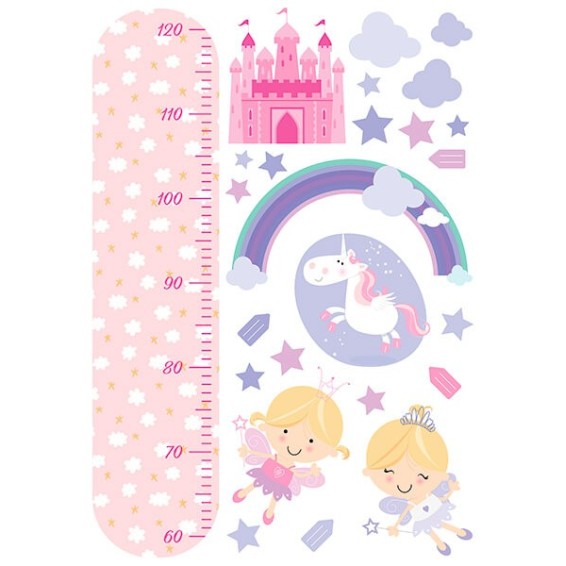 grafica prodotto adesivo baby metro crescita fatine