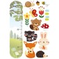 grafica prodotto adesivo baby metro crescita funny animals