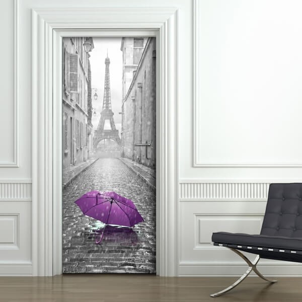 ambientazione prodotto rivestimento per porta ombrello viola parigi