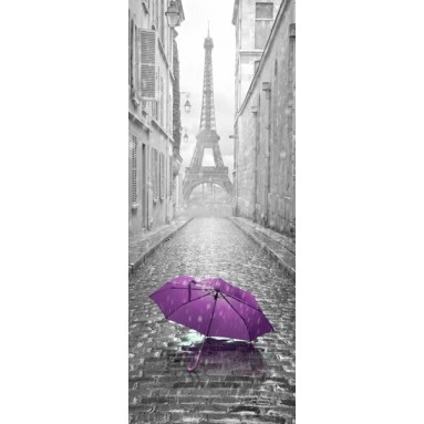 grafica prodotto rivestimento per porta ombrello viola parigi
