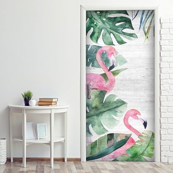 ambientazione prodotto rivestimento per porta tropical