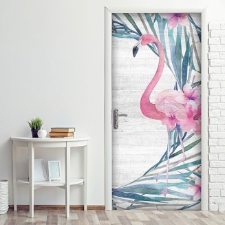 Door Cover - Flamingo