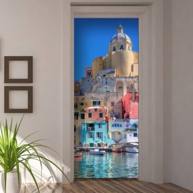 ambientazione prodotto rivestimento per porta procida