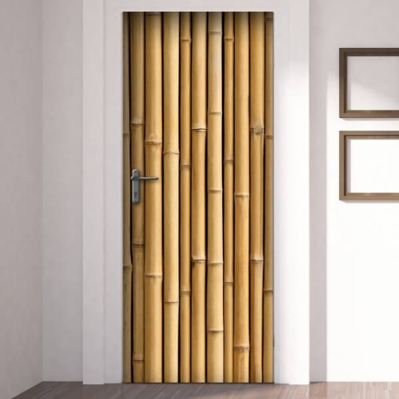 ambientazione prodotto rivestimento per porta bamboo