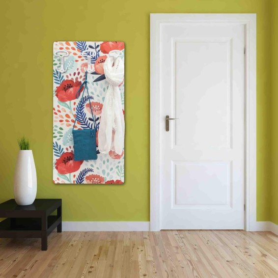 ambientazione prodotto attaccapanni in legno a parate flowers