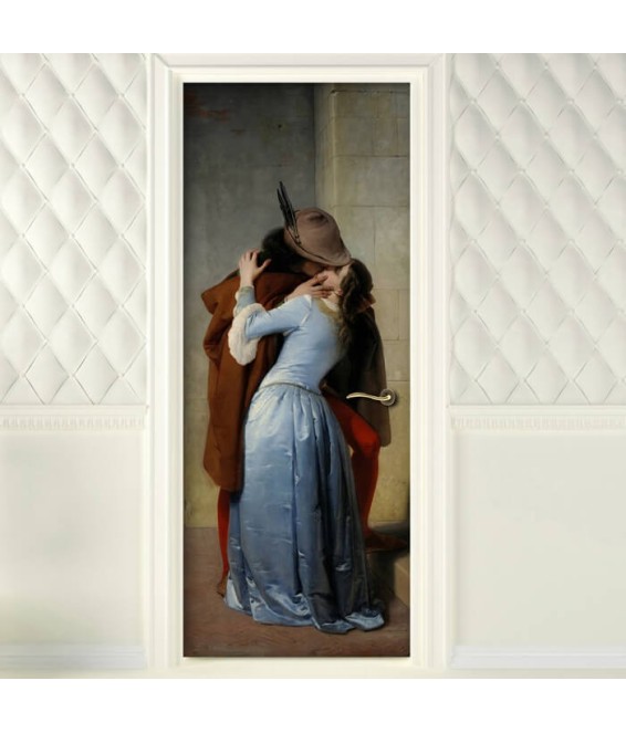ambientazione prodotto rivestimento per porta il bacio francesco hayez