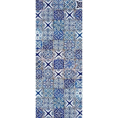 grafica prodotto rivestimento per porta blue azulejos