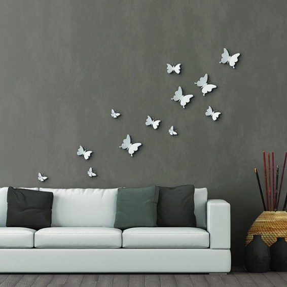 ambientazione prodotto spring decor white butterflies