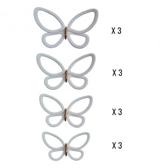 pezzi nella confezione prodotto spring decor white metal butterflies