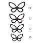 pezzi nella confezione prodotto spring decor black metal butterflies