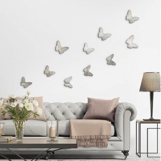 ambientazione prodotto spring decor silver butterflies