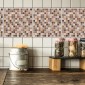 ambientazione cucina piastrelle adesive x6 terracotta