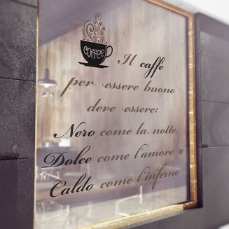 Wall Stickers Quotes - Caffè dolce e caldo