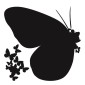 grafica prodotto adesivo murale butterflies silhouettes