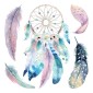 grafica prodotto adesivo murale watercolour dreamcatcher