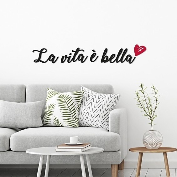 ambientazione prodotto decorazioni 3d la vita è bella