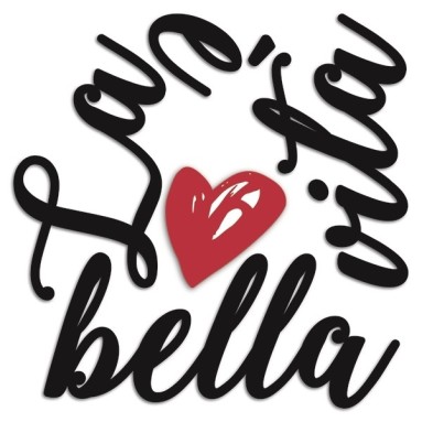 grafica prodotto decorazioni 3d la vita è bella