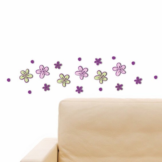 ambientazione prodotto decorazioni 3D fiorellini