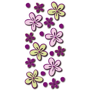 grafica prodotto decorazioni 3D fiorellini