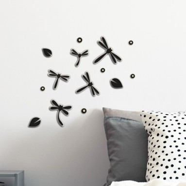 ambientazione prodotto decorazioni 3d libellule