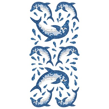 sheet decori per ceramica delfini