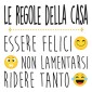 grafica prodotto frase adesiva regole della casa