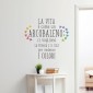 ambientazione prodotto frase adesiva l'arcobaleno